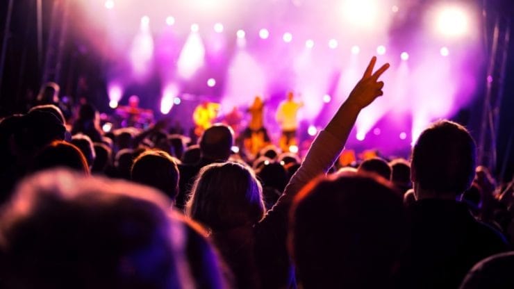 People on music concert