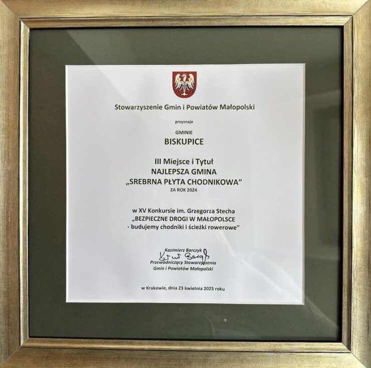 Biskupice z nagrodą w konkursie na bezpieczne drogi