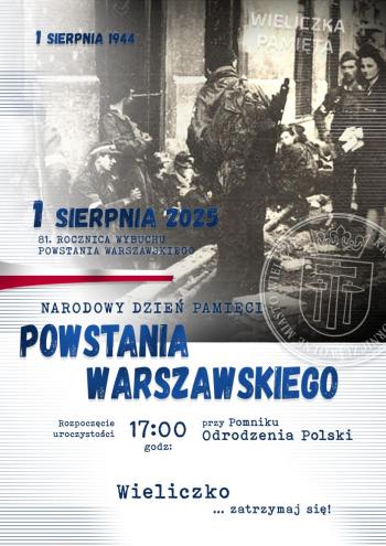 Wieliczka uczci Powstanie Warszawskie