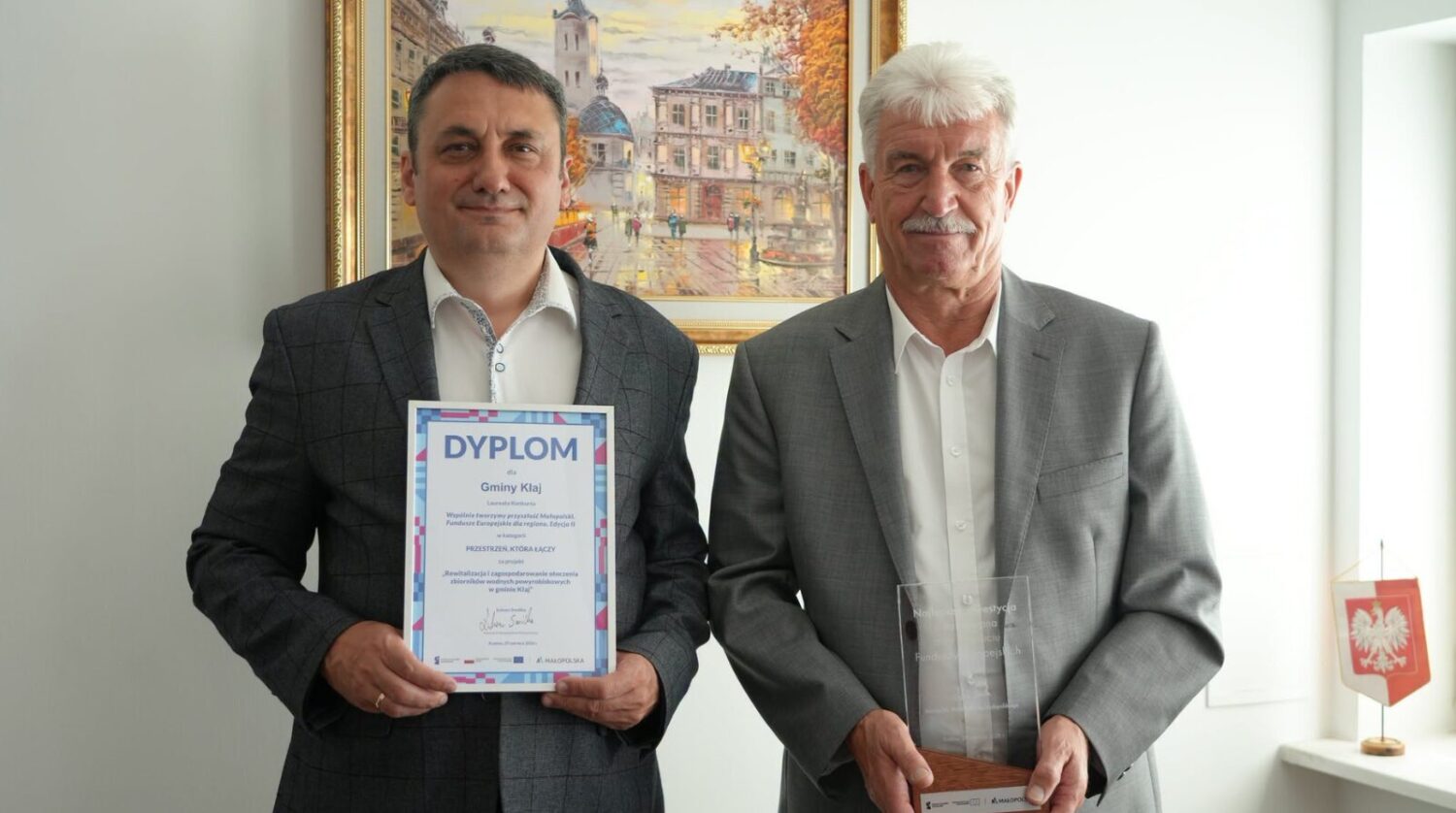 Gmina Kłaj w gronie laureat&oacute;w. Doceniono rewitalizację Doliny Raby
