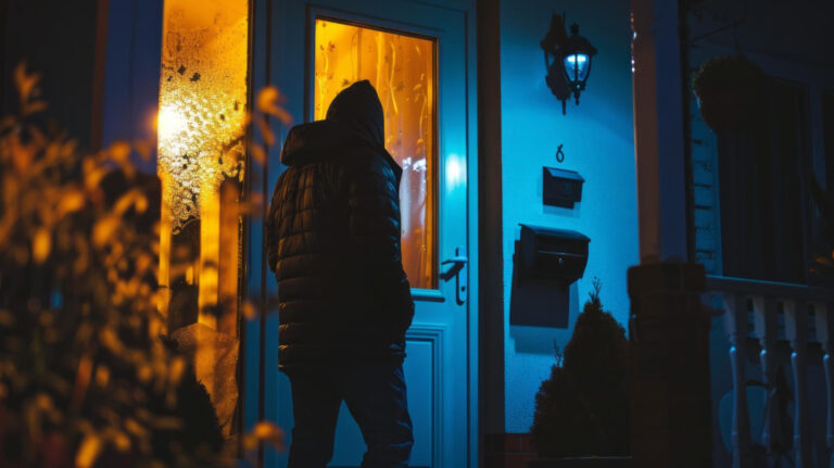 UWAGA! Ktoś wszedł nocą na prywatną posesję w gminie Kłaj. Czy było to rozpoznanie przed kradzieżą? [NAGRANIE]