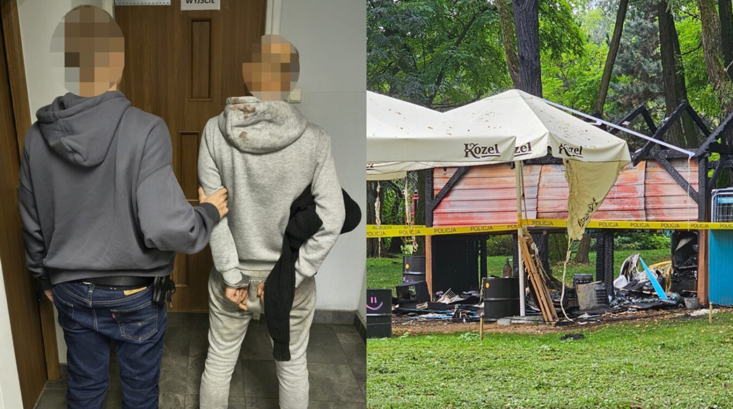 UWAGA! Wielicka policja zatrzymała 50-latka. Wśr&oacute;d 10 zarzut&oacute;w podpalenie lokalu w Parku Mickiewicza