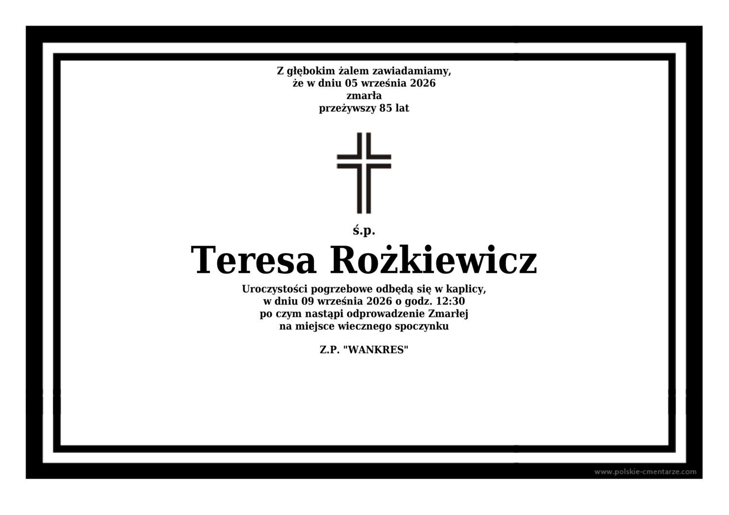 Nekrolog Wieliczka