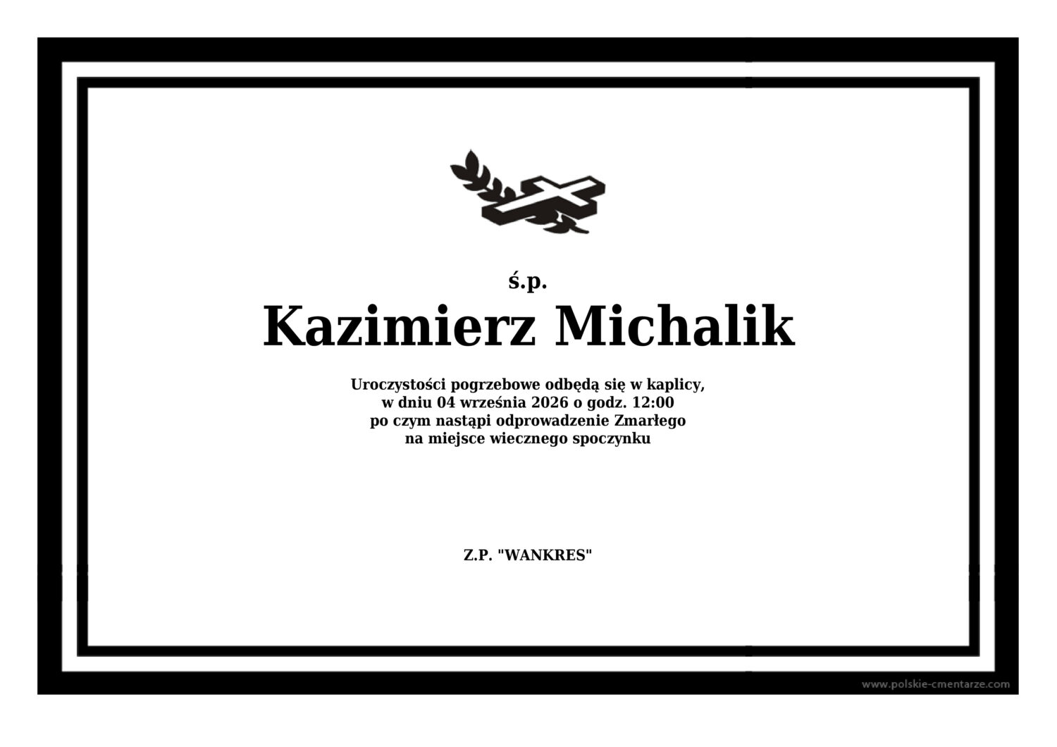 Nekrolog Wieliczka