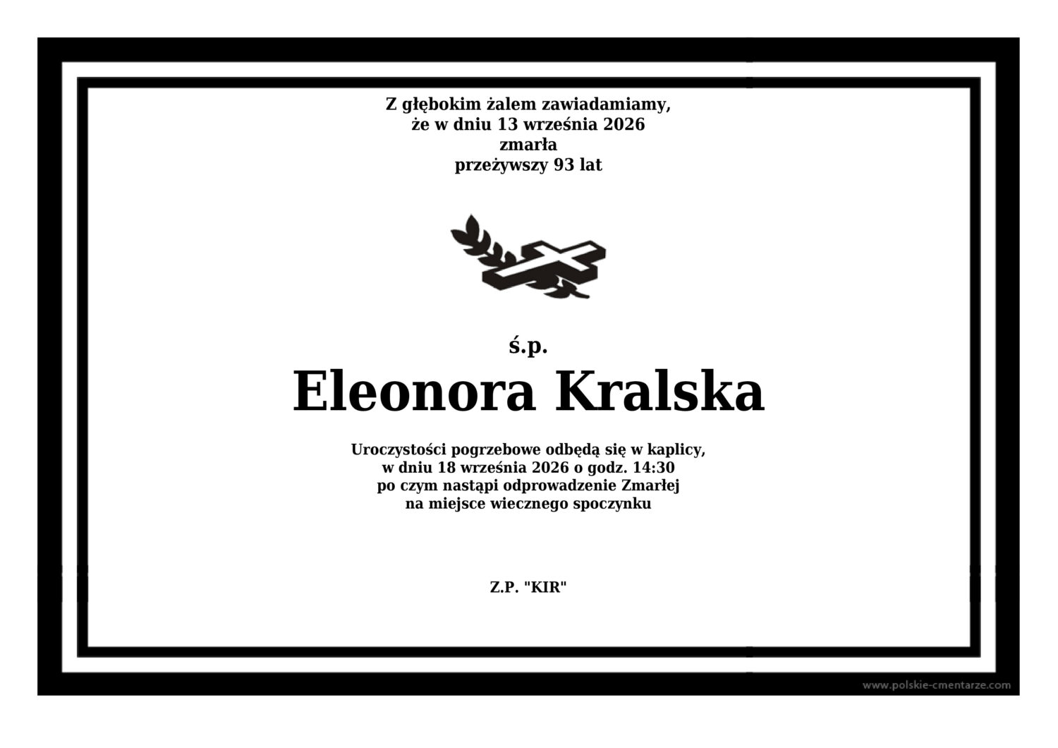 Nekrolog Wieliczka