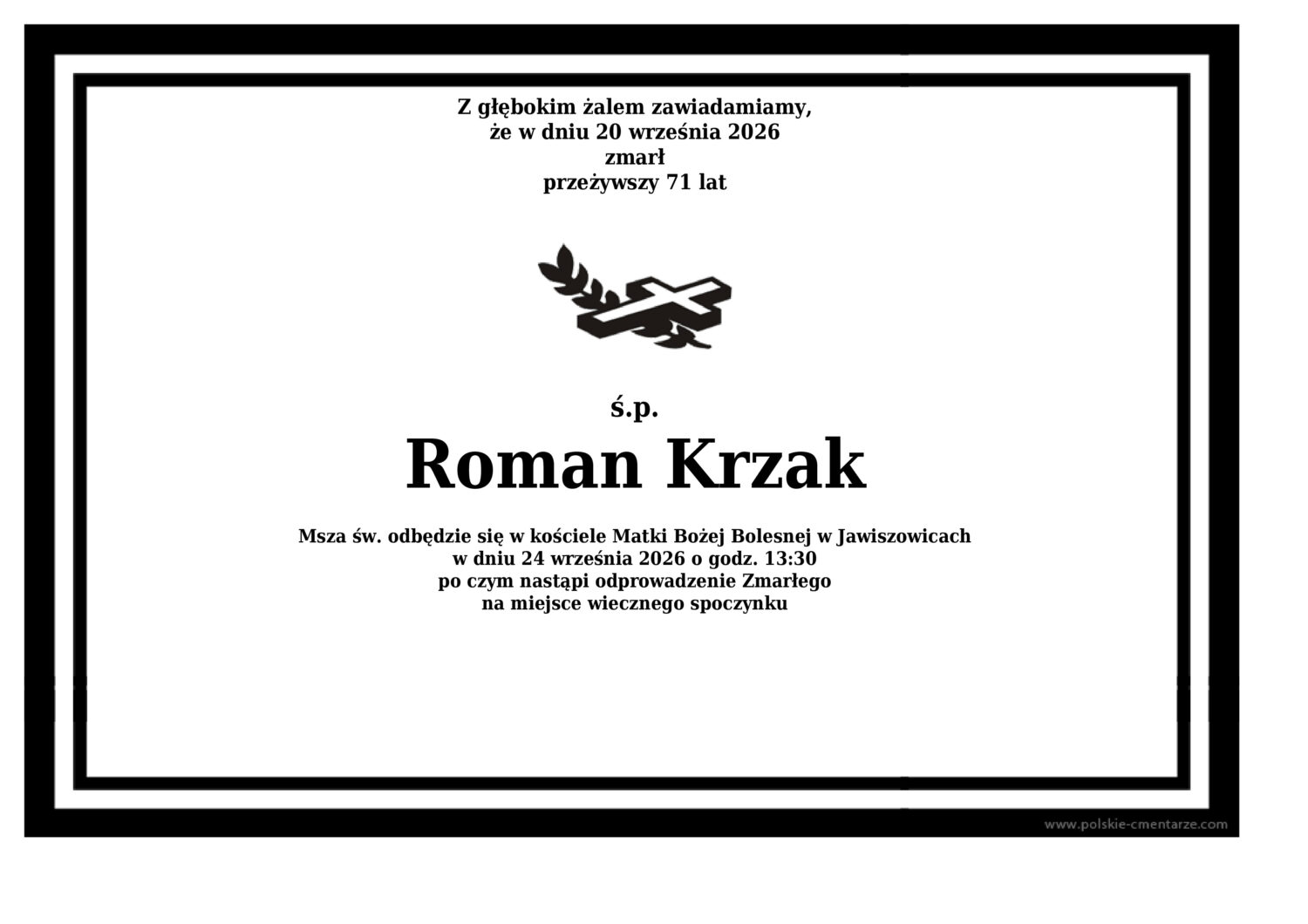 Nekrolog Wieliczka