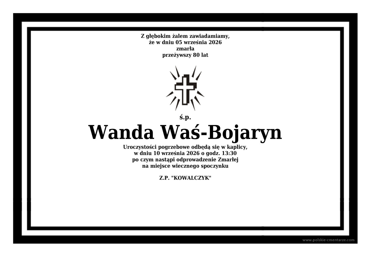 Nekrolog Wieliczka