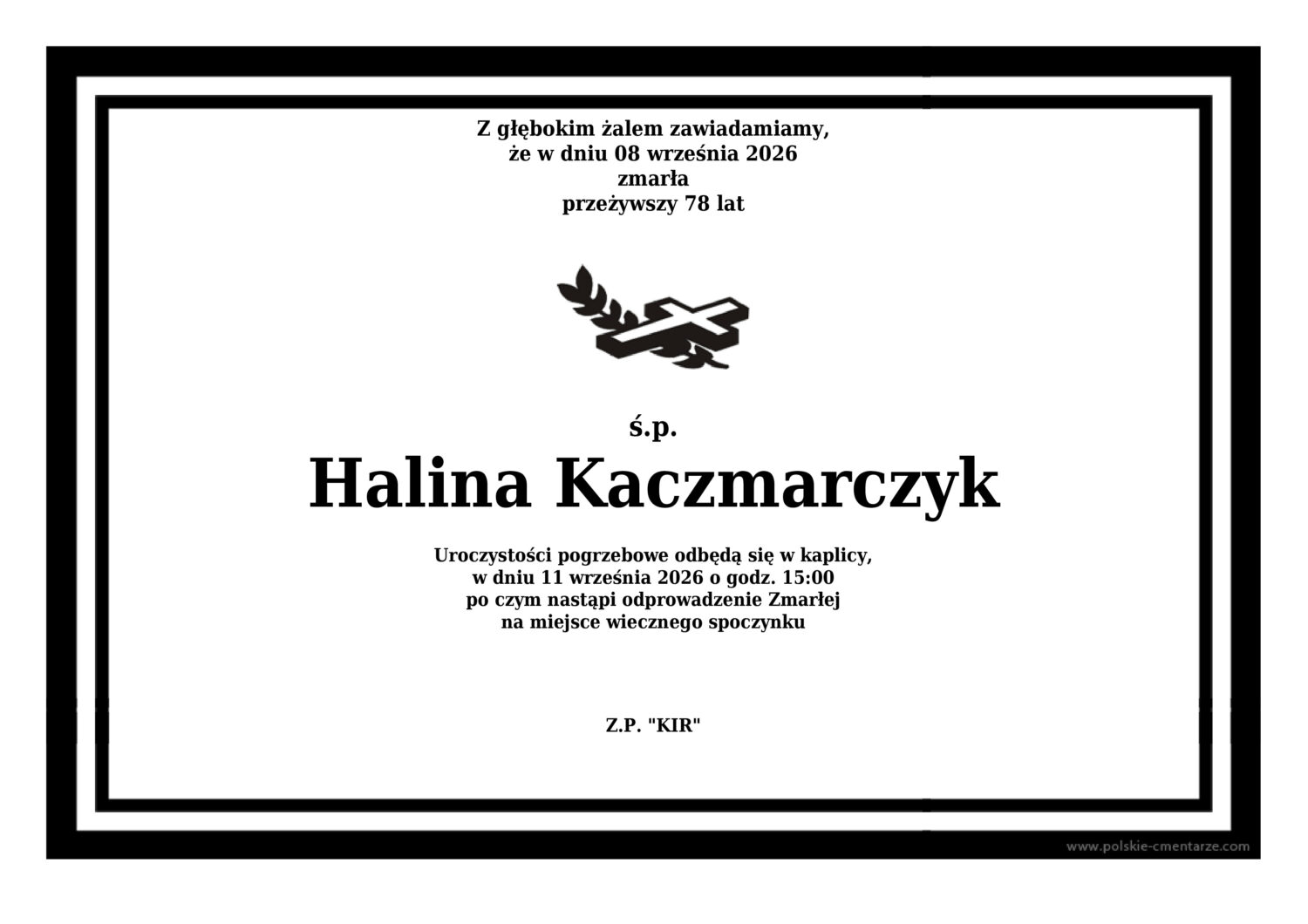Nekrolog Wieliczka