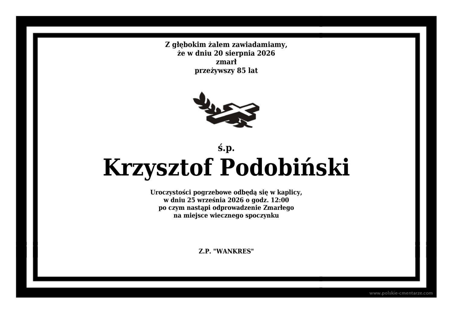 Nekrolog Wieliczka