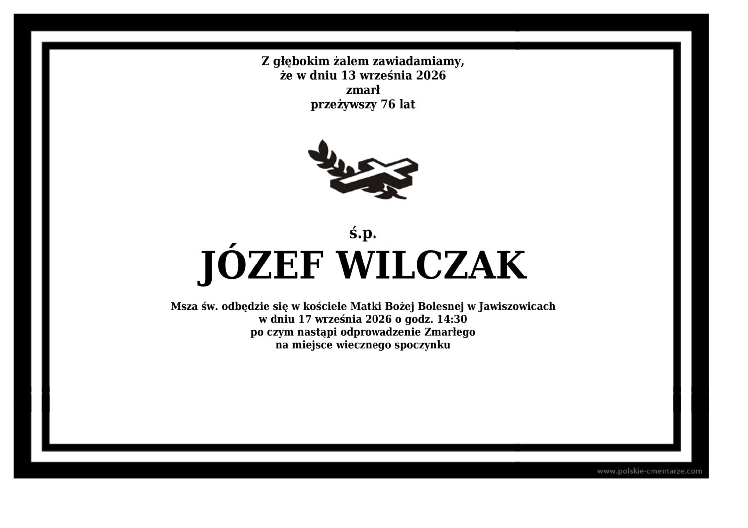 Nekrolog Wieliczka