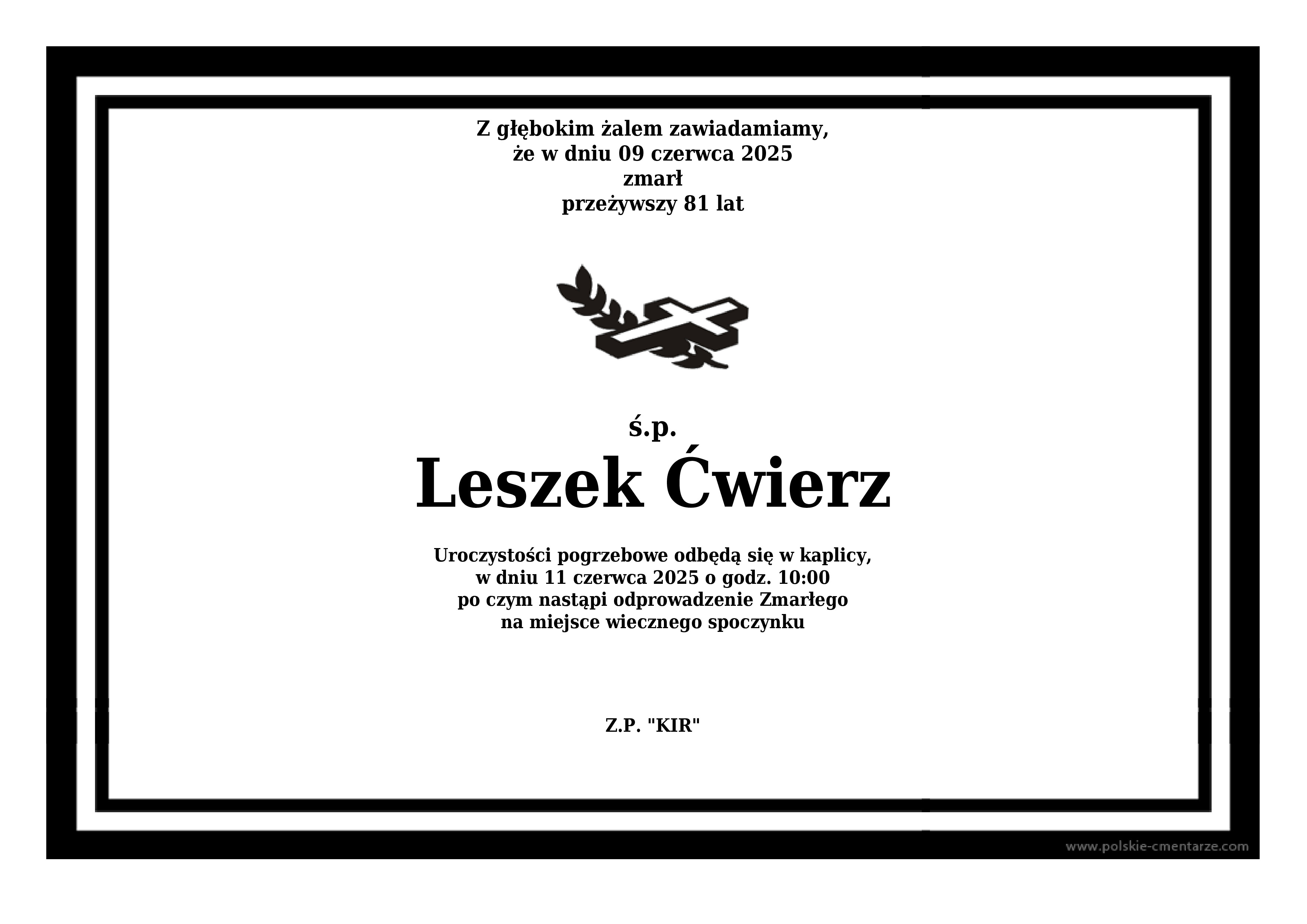 Nekrolog Wieliczka - Gazeta Wielicka