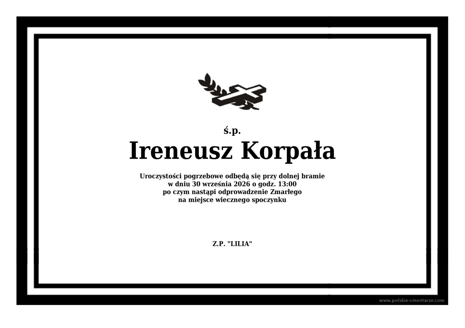 Nekrolog Wieliczka